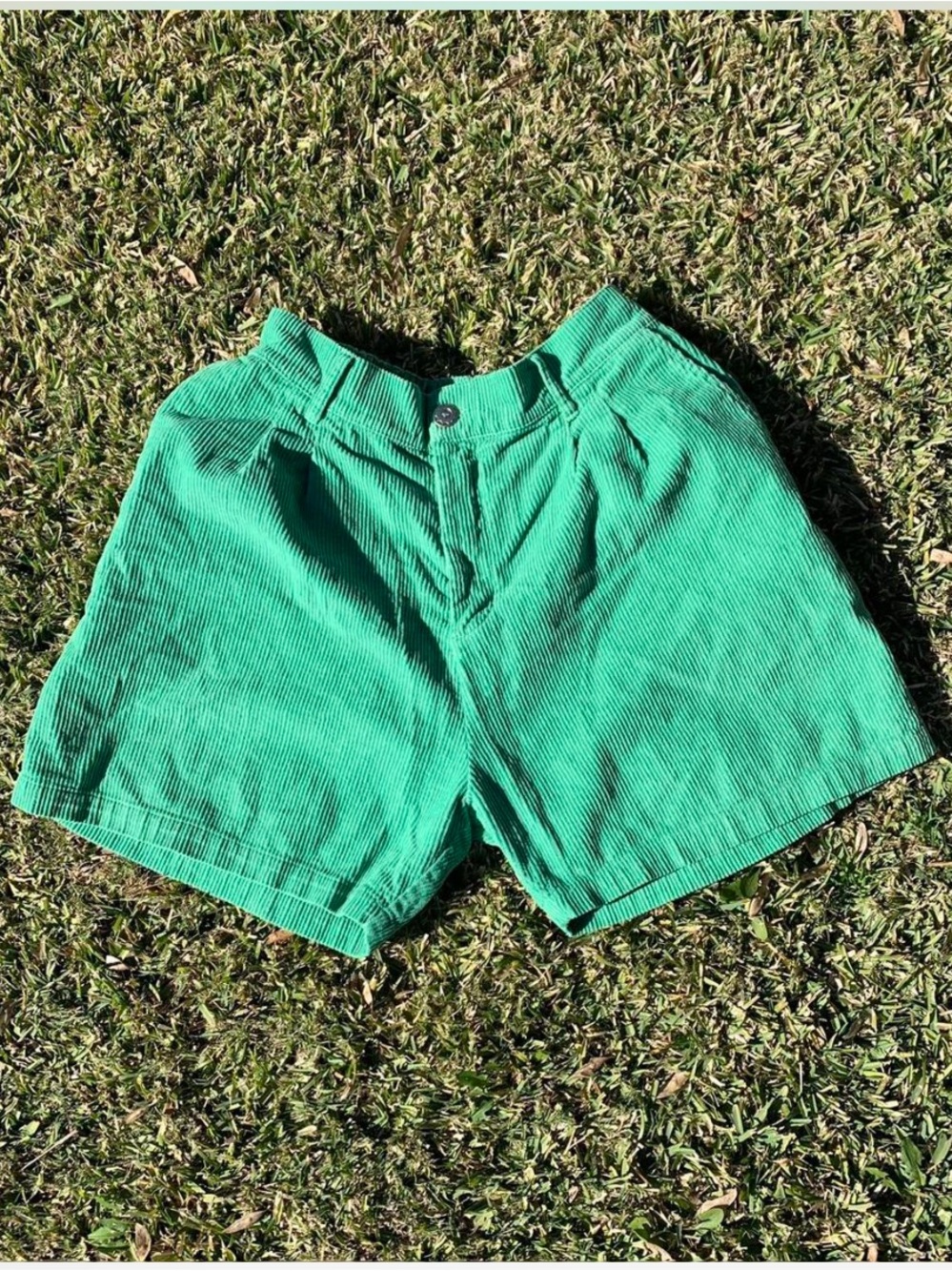 Big Bud Press Seafoam Green Corduroy Bermuda Shorts